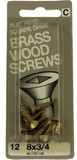 Hillman Solid Brass Wood Screws 8 X 3/4
