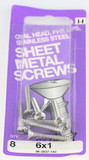 Hillman Stainless Oval Head Phillips Sheet Metal Screw - 6 x 1