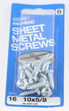 Hillman Combo, Pan Head Sheet Metal Screw - 10 x 5/8