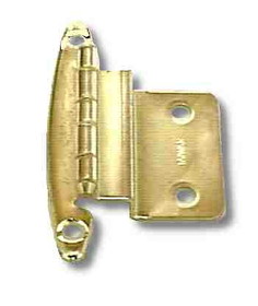 D. Lawless Hardware 3/8" Inset/Offset Free Swing Hinge - Bright Brass Short Leaf