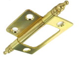 D. Lawless Hardware Non-Mortise Hinge - Finial Tips - Brass Plated - 2