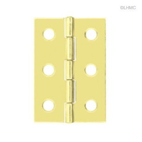 D. Lawless Hardware Butt Hinge 6 Hole  Brass Plated 2 1/2" X 1-5/8" H11-H537D-2-5BP