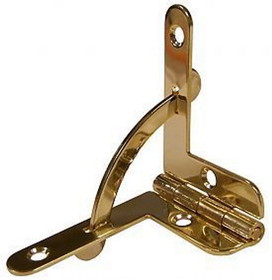 D. Lawless Hardware Pair of Small Quadrant Hinge 1-5/16" - Solid Brass - Gold Plated Pair