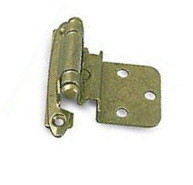 D. Lawless Hardware (Pair) 3/8" Inset/Offset Self Closing Hinge - Antique Brass