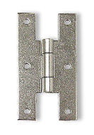 D. Lawless Hardware "H" Hinge Pair Satin Nickel "3" for Flush Doors  H14-H530-3-SN-PR