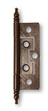 D. Lawless Hardware Non-mortise Large 5 Hole Hinge - Finial Tip - Antique Copper - 2-1/2