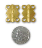 D. Lawless Hardware Pair (2) Brass Decorative Small Box Hinges 24X19mm