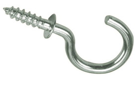 D. Lawless Hardware 1-1/4" Cup Hook w/Shoulder Nickel (100 PER BAG)