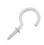 D. Lawless Hardware 1" Cup Hook w/Shoulder White Epoxy (100 PER BAG)