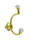 D. Lawless Hardware Two Prong Coat Hook - Ceramic & Brass Plated - Front Mount H21-P2351BP