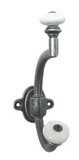 D. Lawless Hardware Antique Pewter Coat Hook Front Mount - Two Prong