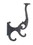 D. Lawless Hardware Reproduction of Antique Cast Iron Coat Hook - Black H27-CIHOOKBL