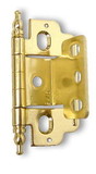 Amerock Wrap-Around Single Hinge Full Inset 9/16'' Door Minaret Tip Polished Brass 2 1/2