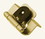 Amerock Single 3/8" Overlay Single Demountable Hinge - Brass Plated Semi-Wrap HAM-CM8716-3