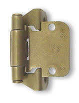 Amerock Hinge Single 1/4" Overlay Antique Brass Semi-Wrap  HAM-LD7563-BB
