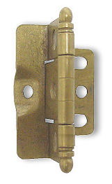 Amerock Wrap-Around Single Hinge for 3/4" Doors Non-Mortise Burnished Brass  2 1/4"