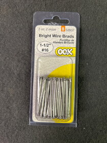 Hillman 1-1/2" #16 Bright Wire Brads 2-oz