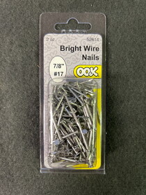 Hillman Case Lot (60) 7/8" #17 Bright Wire Nails 2-oz