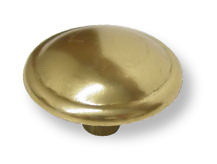 D. Lawless Hardware 1-1/4" Vintage Button Knob Polished Antiqued Brass