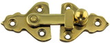 D. Lawless Hardware Bar Latch For Antique Shutters or Cabinet Doors- Flush Mount- Solid Brass(Left)