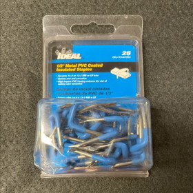 D. Lawless Hardware 1/2" Metal PVC Coated Insulated Staples