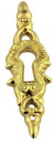 John Deere Restoration Brass Keyhole Escutcheon Plate Vertical 2-7/16