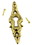 John Deere Restoration Brass Keyhole Escutcheon Plate Vertical  2-7/16" K11-C756B