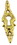 John Deere Restoration Brass Keyhole Escutcheon Plate Vertical  2-7/16" K11-C756B