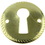 D. Lawless Hardware Round Escutcheon Plate - Brass Plated w/ Rope Edge K11-C756R