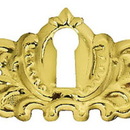 D. Lawless Hardware Horizontal Stamped Solid Brass Escutcheon Keyhole Cover- 1 7/8