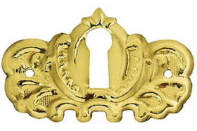 D. Lawless Hardware Horizontal Stamped Solid Brass Escutcheon Keyhole Cover- 1 7/8" B3611SB