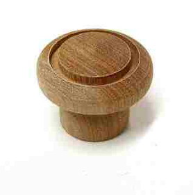 D. Lawless Hardware 1-1/4" Knob With Turned Groove Unfinished Oak