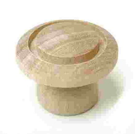 D. Lawless Hardware 1-1/2"  Large Knob with Turned Groove Unfinished Birch