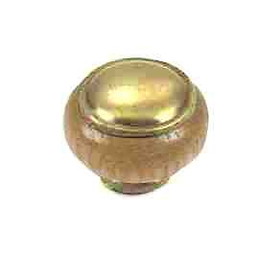D. Lawless Hardware 1-1/4" Wood Knob Oak with Antique English Insert