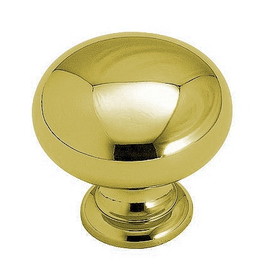 D. Lawless Hardware 1-1/4" Country Store Knob Polished Brass
