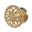D. Lawless Hardware 1-1/4" Classic Floral Knob Solid Brass with Backplate