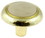 D. Lawless Hardware 1-1/4" Almond Plastic Center Knob Polished Brass
