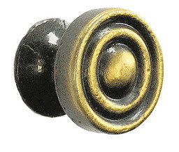 D. Lawless Hardware 5/8" Small Jewel Box Knob Antique Brass