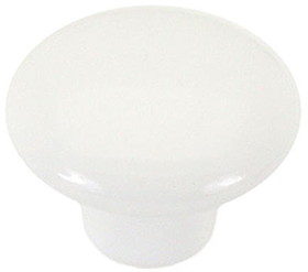 D. Lawless Hardware 1-1/4" Simple Ceramic Knob White