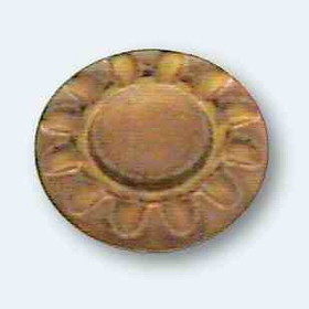 D. Lawless Hardware 1-1/2" Stoneware Ceramic Flower Knob Satin Glazed Saddle Brown
