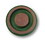 D. Lawless Hardware 1-1/4" Glazed Ceramic Knob Cyan Green & Terra Cotta