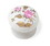 D. Lawless Hardware 1-3/8" Ceramic Knob White with Gold and Roses