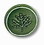 D. Lawless Hardware 1-1/4" Maple Leaf Ceramic Knob Glossy Forest Green