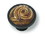 D. Lawless Hardware 1-3/8" Ceramic Swirl Knob Umber & Cream with Flat Black Base