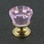 D. Lawless Hardware 7/8" Pink Cut Crystal Glass Knob with 24k Gold Plated Base
