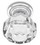 D. Lawless Hardware 1-1/4" Diamond Cut Acrylic Knob Clear and Chrome