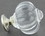 D. Lawless Hardware 1-3/8" Acrylic Pumpkin Knob Clear with Satin Nickel