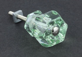 D. Lawless Hardware 1-1/4" Antique Glass Knob Coke Bottle Green