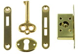 D. Lawless Hardware Gold Plated Jewelry Box Lock Set - Full Mortise (B361-1)