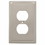 Liberty Hardware Country Fair Duplex Outlet Wall Plate - Satin Nickel (126362)
